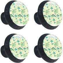 Modello di palma di dinosauro Pomelli per Porta Set di 4 Pomelli per Mobili Manopole per Cassetti Cucina Armadio Vetro