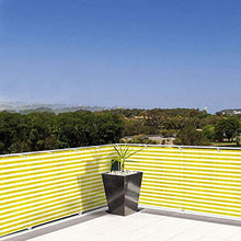 KANULAN Schermo Anti-UV Occhiello Metallico E Corda Esterna Piattaforma Recinzione Copertura Privacy Protection Steccati (Color : Yellow-White, Size : 2x20m)