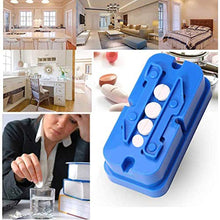 LINONI - Dispenser portatile per pillole da viaggio, per tablet e medicinali, ideale per anziani