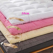 QXTT Materasso Letto Futon Matrimoniale E Singolo Pieghevole E Arrotolabile Materassi da Terra Alto 10cm Futon Trapuntato Salvaspazio per Campeggio Balconi Picnic,Pink-90 * 200cm