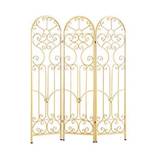 Even Romantico Schermo in Metallo Motivo Traforato Europeo, Schermo Privacy Pieghevole Portatile, Adatto per Balcone Soggiorno Camera da Letto Giardino