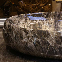 WEHOLY Lavabo in Resina Lavabo da Incasso Ovale in Pietra Naturale Lavabo antispruzzo per Hotel in Marmo Creativo retrò