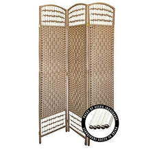 Relaxdays 10020068_126 Divisorio/Paravento, Legno, Naturale, 2x180x179 cm