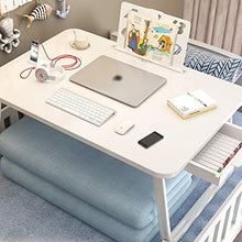 Tavolino sul Letto Scrivania Pieghevole per Laptop Scrivania da Letto Super Lusso Vassoio Letto Servizio Colazione Mini Tavolo da Picnic Portatile E (Color : Bianca, Size : 60 * 40 * 28cm)