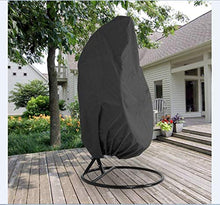 Rivestimento per poltrona sospesa, protezione antipolvere, 190 x 115 cm, rivestimento per sedia a dondolo con coulisse, nero