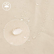 SONGMICS GFC92EC Copertura Protettiva per Mobili Arredamento da Giardino, Tavoli e Sedie da Cortile, per Esterno, Impermeabile, Rettangolare, Beige, 250 x 200 x 80 cm