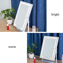 Specchio per Trucco (luminoso e caldo) è adatto per il bagno, Selfie fill light touch screen controllo della luce Specchio per Trucco a LED Specchio Illuminato Rotazione a 360 gradi Facile da trasport
