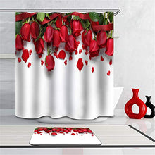 LIYAN Combinazione Bagno. Immagini Chiare E Colori Vivaci Rendono Il Tuo Bagno Pieno di Vita. Accessori da Bagno. Fiore Rosa Rossa.