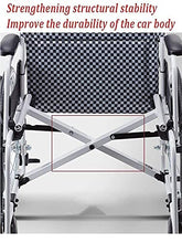 Carrozzine Semoventi, Transito Portatile Viaggio Portatile Pieghevole, Lega di Alluminio Leggero Viaggio Multifunzione con Doppio Freno Pneumatico Gonfiabile Paralizzato Paziente Anziano Wh A