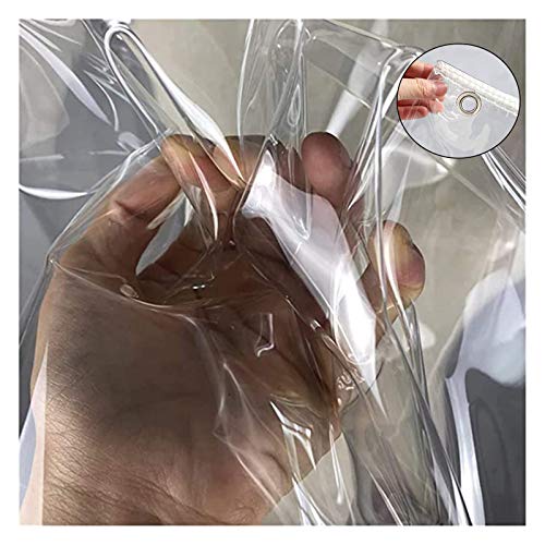 SHIJINHAO Telo Impermeabile Esterno,Telone Impermeabile In PVC Trasparente Con Occhielli, Tettoie Resistenti Alle Intemperie Pieghevoli, Copertura Antipioggia Da 0,35 Mm Per Mobili Da Giardino, Piante