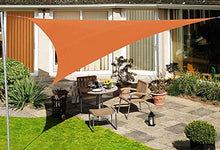 Tenda a vela impermeabile triangolare,Tenda parasole,Resistente e Traspirante,protegge dai raggi UV ed è resistente alle intemperie,per Esterni, Cortile, Giardino (arancione, 400 x 400 x 400cm)