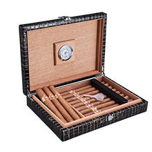 SCDZS Desktop Cigar Humidor Cigar Box Bagagli con umidificatore Chiaro Rimovibile Portatile Cigar Box Valigia