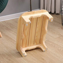 ZXCVB Sgabello con Gradino in Legno massello, Sgabello da Barba Resistente, Leggero e Antiscivolo, Sgabello Piccolo per Bambini, per casa, Bagno, Comodino