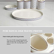 JTKDL Bagno A Sei Pezzi, Set di Accessori da Bagno Set da Bagno Set da Toeletta in Ceramica 6 Set di Portaspazzolino