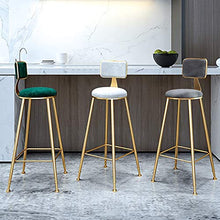 XZGang Sgabello da Bar Color, Panca in Tessuto spugnoso Dorato Superficie del Sedile Cucina Club Hotel Sedia 44 * 44 * 105CM, Sgabello da Bar del Ristorante Camera da Letto Crea Vita Semplice