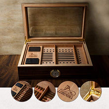 Humidor Humidor in Legno Massello Scatola per Sigari Armadio per Sigari Finestra Trasparente di Grande capacità L'armadio per Pittura in Legno di Cedro può Contenere 60 Sigari