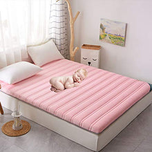 QXTT Materasso Letto Futon Matrimoniale E Singolo Pieghevole E Arrotolabile Materassi da Terra Alto 4cm Natural Latex Futon Trapuntato Salvaspazio per Campeggio Balconi Picnic,Pink-120 * 200cm