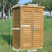 VHGYU - Armadietto per esterni, in legno, impermeabile, per balcone, cassetta degli attrezzi da giardino, per interni ed esterni, colore: cachi, dimensioni: M)
