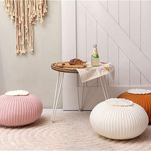 Ancoree Cuscino Rotondo di Zucca per Ragazzi e Ragazze Che Giocano Cuscino Ovale a Maglia per la Decorazione della Casa Simple Style Morbido Ovale Futons per Car Divano (Light Blue)