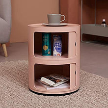 Comodino LHY- Cassettiera in plastica, forte e durevole, capacità di carico pesante, adatto per camera da letto, soggiorno, ecc. Comodo rosa