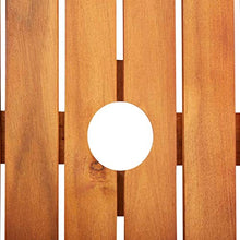 vidaXL Legno Massello di Acacia Tavolo da Giardino Elegante Robusto Rustico con Foro Ombrellone Mobile Tavola da Pranzo Arredo Esterni 90x90x74 cm