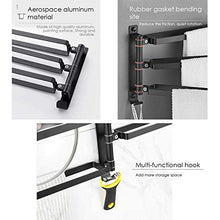 KANGHE Portasciugamani da Parete 180° Rotazione, Alluminio Bagno Pantofole Rack Multifunzionale può Essere Piegato a 90 ° Porta Salviette, Senza Foratura, 3-Braccio, per Cucina, 33cm