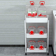Chunjiao Carrelli a 3 Strati a 3 Strati Pieghevoli Carrello da Cucina Carrello Mobile Acciaio in Carbonio con Ruote universali Installazione Gratuita per Bagno Balcone-Blu Portabottiglie da Vino/por