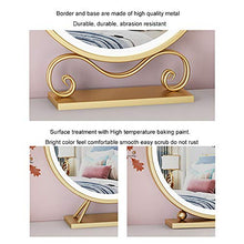 XM-MIRROR Specchio per Trucco da toeletta Rotondo a LED, Specchio cosmetico da Tavolo Dorato con Specchio Rotondo da Camera da Letto Leggero,d'oro,diameter60cm