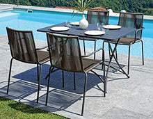 vorghini Tavolo Rettangolare da Giardino 120x80 cm in Ferro Orta Antracite