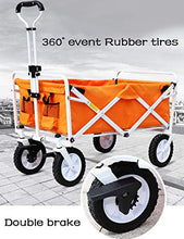 Z-SEAT Carrello da Giardino Portatile Carrello Pieghevole Carrello da Festival per carichi Pesanti Carrello da Traino con Ruote frenanti, Carrello Multiuso per Bagagli/VI