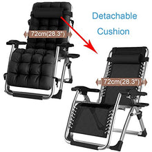 SHUAIIJUAN Sedia per il tempo libero domestico Patio Lounge Recliners Zero Gravity Garden sedia for rilassarsi all'aperto Patio Sdraio da 72 centimetri Larghezza Poltrona reclinabile con supporto di t