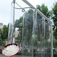 GOODLUKE Telone Trasparente Impermeabile, Tela Pioggia Telo in Plastica PVC Clear Resistente con Occhielli, Coperture in Fogli per Piante da Fiore per Esterno Interno (0,35 mm & 450g/m²),200x200cm