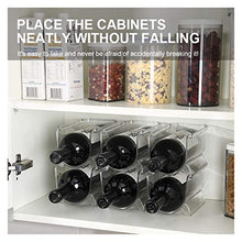 Portabottiglie di vino Cremagliera del vino, 4pack frigorifero Organizzatore Cucina Bottiglia per bottiglie Stabilimento impilabile Bottiglie di vino Bottiglie Display Shelf Frigorifero Organizzatore