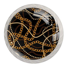 Maniglie per cassetti Manopole per cassetti Manopole rotonde Confezione da 4 per armadietto, cassetti, cassettiere, cassettiere ecc. Catene d'oro