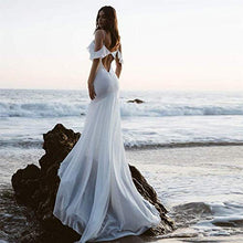Accessori per la casa Abito elegante semplicità Sirena Abito elegante semplicità con scollo a V Cinghia per spaghetti Halter Beach Abito elegante semplicità Chiffon Trailing Elegante semplicità Dre