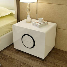 AINIYF Comodino con 2 cassetti Tavolino Comodino unità di archiviazione for la casa Comodino Lampada Scrivania for Camera da Letto Bianco (Color : Ivory White)