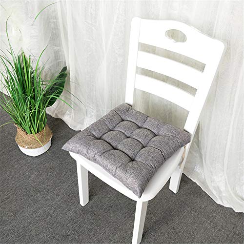 Morbuy Cuscini per Sedia Piazza, 100% Cotone Spessa Comoda Seduta Traspirante Cuscino per Pavimento per Interno ed Esterno mobili e Arredamento da Giardino (40 * 40,Grigio)
