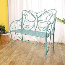 Farfalla Schienale Panchine Al Coperto E All'aperto, Doppi Panchine In Ferro Battuto Per Il Tempo Libero Anti-ruggine, Sedili Mobili In Metallo Doppio Terrazzo, Per Giardini Balcone Cantiere