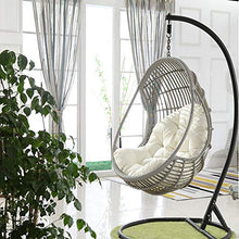 Nrkin Cuscino per poltrona sospesa, dondolo, amaca e sedie, da 90 x 120 cm (la sedia non è inclusa nella confezione) bianco