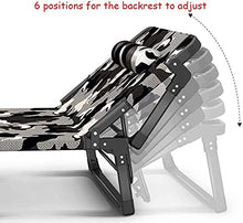 Lettino pieghevole per divano letto, reclinabile, per adulti, campeggio, spiaggia, lettino, lettino, lettino, lettino, per viaggi, escursionismo, casa, relax (colore: A+cuscino)
