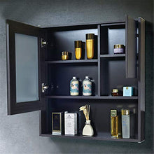 Set di Mobili da Bagno Combinazione di armadietto per lavabo per lavabo per mobili da Bagno Cabinet Set con Specchio (Color : Black, Size : 48x81x53cm)