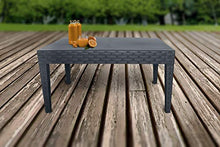 GARDENIA Alaska 90 Rattan Tavolino Salotto Giardino in Robusta Plastica Resistente ai Raggi UV e Facile da Pulire I Tavolo caffè da Balcone, Antracite