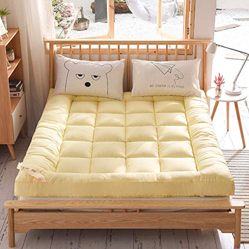 KEOA Antiscivolo Tatami Materassi da Terra Giapponese Futon Dormire Pad Pieghevole Tappetino Tappeto Letto a Pelo 5cm Ospite Materasso Universale Quattro Stagioni-180x220cm(71x87inch) C