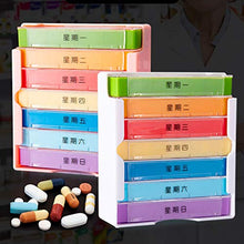 Portapillole Pill Box portatile sette giorni alla settimana pillola Box 28 scomparti Pranzo della famiglia portatile Sealed pillola grande capacità del cassone Armadietti farmacia