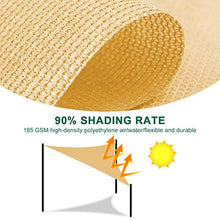 DFGH Tenda a Vela Triangolare HDPE Traspirante Protezione Raggi UV Vela Ombreggiante Resistente e Traspirante per Giardino Balcone Terrazza