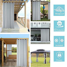 Tenda impermeabile per esterni, oscurante, tenda da giardino, cortile, gazebo per interni ed esterni, con occhielli per porte scorrevoli, 1 pannello, 137,2 x 213,4 cm