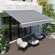 Outsunny Tenda da Sole per Esterno 250x200cm, Tenda a Bracci Avvolgibile, Tenda Ombreggiante a Rullo, Grigio