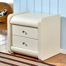AOIWE Caminetto Moderno Imbottito in Ecopelle in Ecopelle in Ecopelle in Ecopelle con 2Dawer (Color : White, Size : 45.5x40x48cm)