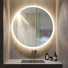 HL LED luce bagno specchio touch interruttore intelligente deappannamento pannello posteriore φ70cm, adatto per ristorante bar bagno-WhiteA-60CM