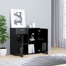 XHCP Credenza, Comodino, Comodino, cassettiera per la casa Soggiorno Camera da Letto Bianco Lucido 80x36x75 cm truciolare